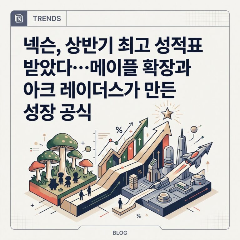 ai thumbnail branding 넥슨 상반기 최고 성적표 받았다…메이플 확장과 아크 레이더스가 만든 성장 공식 1787189151
