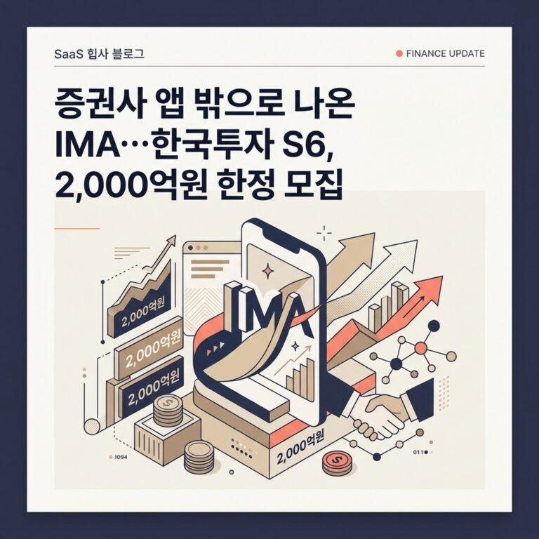 ai thumbnail branding 증권사 앱 밖으로 나온 IMA…한국투자 S6 2000억원 한정 모집 1787187411