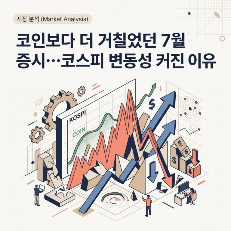 ai thumbnail branding 코인보다 더 거칠었던 7월 증시…코스피 변동성 커진 이유 1787187135