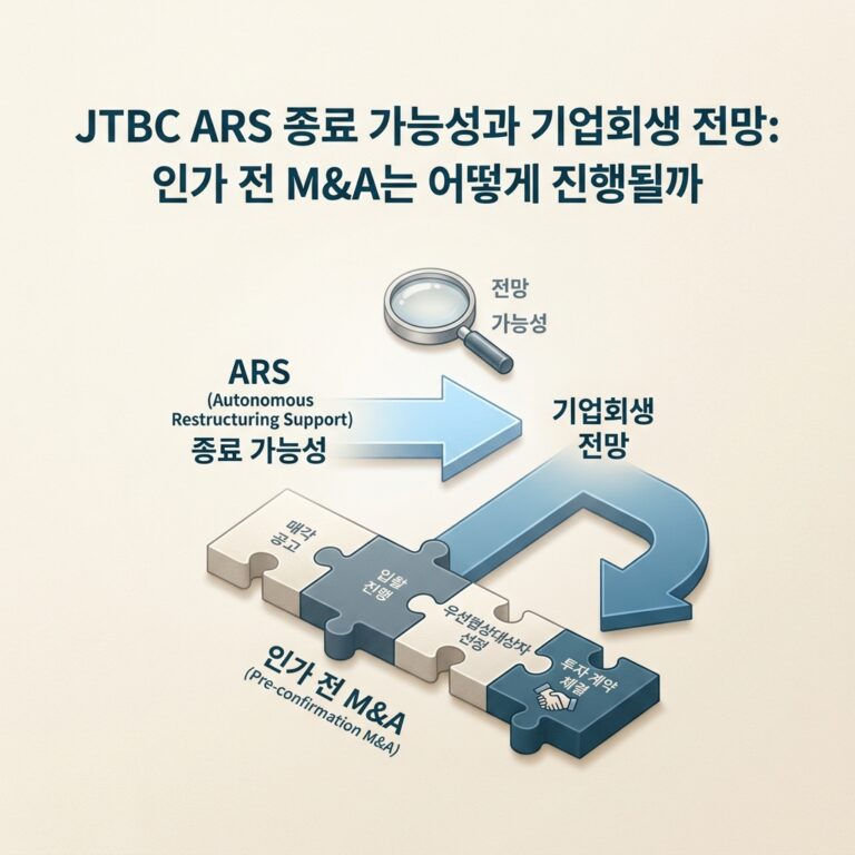 ai thumbnail minimal JTBC ARS 종료 가능성과 기업회생 전망 인가 전 MA는 어떻게 진행될까 1787536207