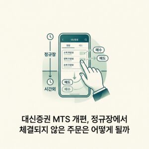 ai thumbnail minimal 대신증권 MTS 개편 정규장에서 체결되지 않은 주문은 어떻게 될까 1789969265
