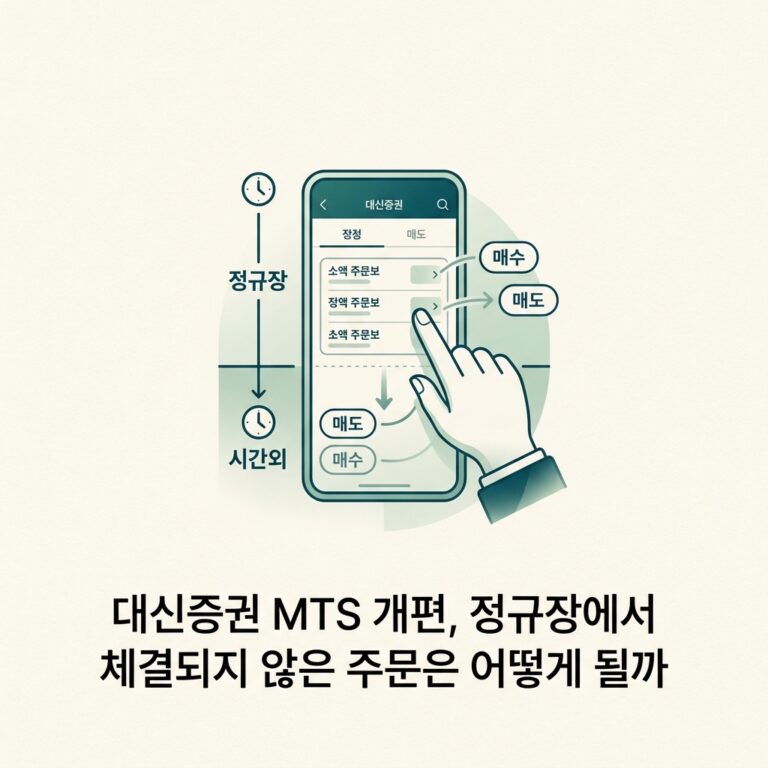 ai thumbnail minimal 대신증권 MTS 개편 정규장에서 체결되지 않은 주문은 어떻게 될까 1789969265