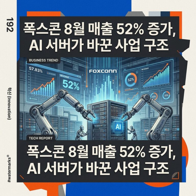 ai thumbnail poster 폭스콘 8월 매출 52 증가 AI 서버가 바꾼 사업 구조 1789709060